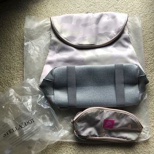 NWT Blush Camo Stella & Dot backpack & pouf